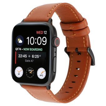 Klokkereim av lær med tekstur for Apple Watch 41 / 40 / 38 mm - Brun