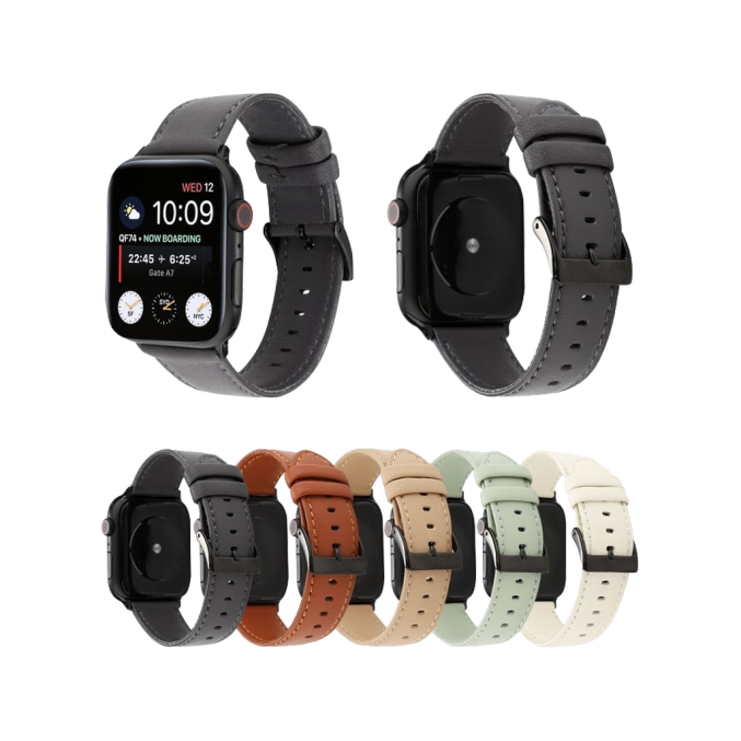 Klokkereim av lær med tekstur for Apple Watch 41 / 40 / 38 mm