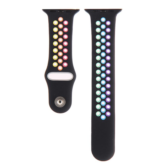 Regnbue sportsreim med hull for Apple Watch Ultra 49 / 45 / 44 mm - Bilde 52