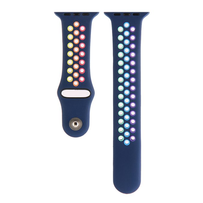 Regnbue sportsreim med hull for Apple Watch Ultra 49 / 45 / 44 mm - Bilde 45