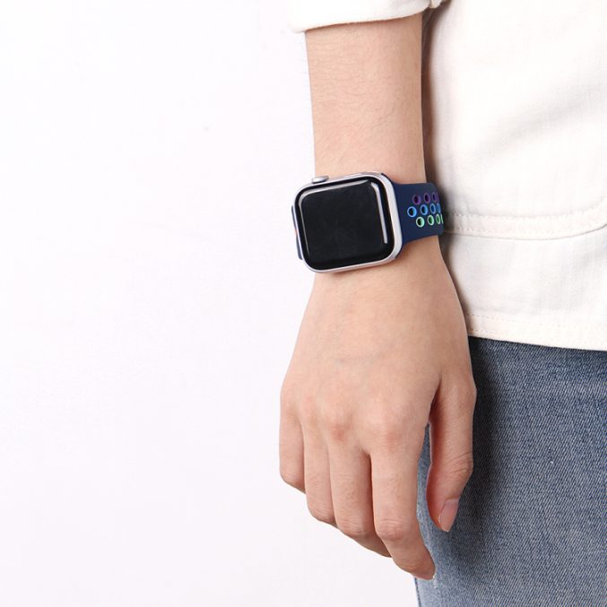 Regnbue sportsreim med hull for Apple Watch Ultra 49 / 45 / 44 mm - Bilde 50