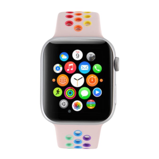 Regnbue sportsreim med hull for Apple Watch Ultra 49 / 45 / 44 mm - Bilde 39