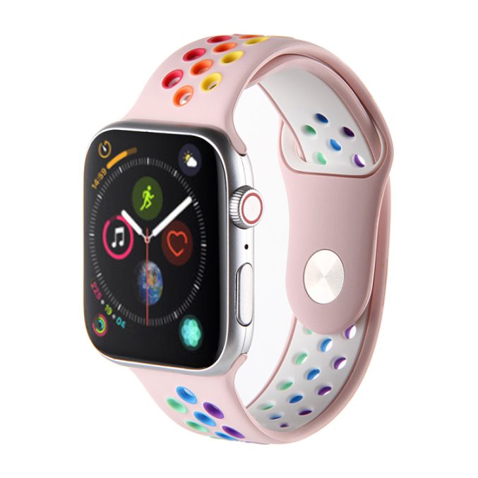 Regnbue sportsreim med hull for Apple Watch Ultra 49 / 45 / 44 mm - Bilde 40
