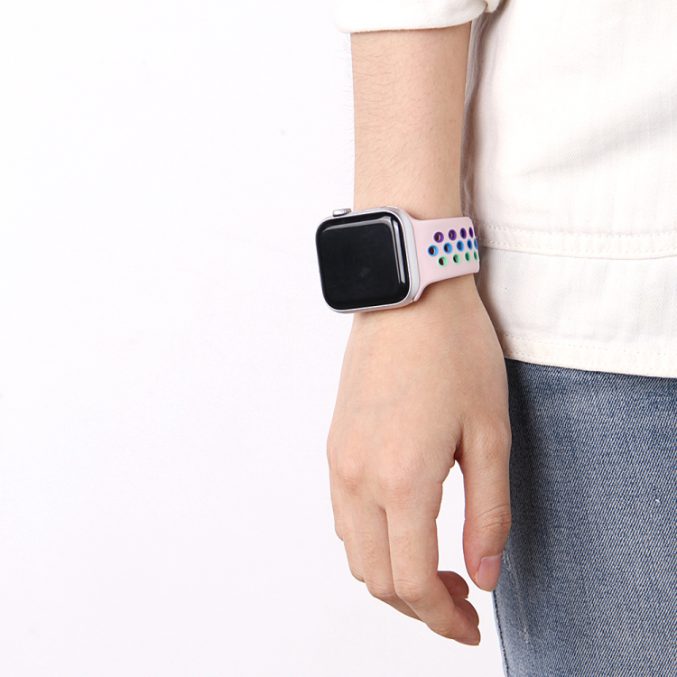 Regnbue sportsreim med hull for Apple Watch Ultra 49 / 45 / 44 mm - Bilde 43