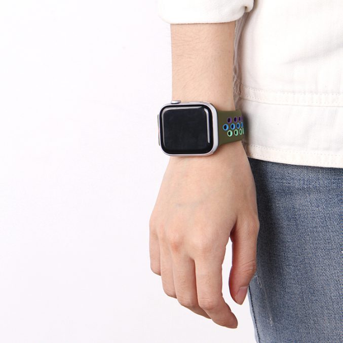Regnbue sportsreim med hull for Apple Watch Ultra 49 / 45 / 44 mm - Bilde 36