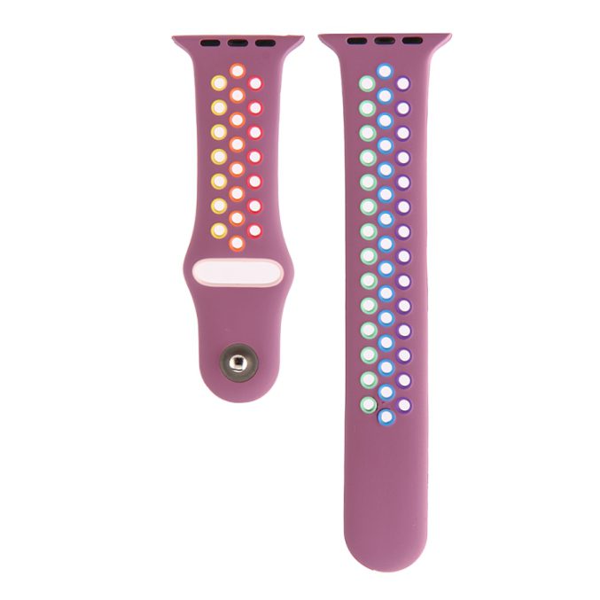 Regnbue sportsreim med hull for Apple Watch Ultra 49 / 45 / 44 mm - Bilde 24