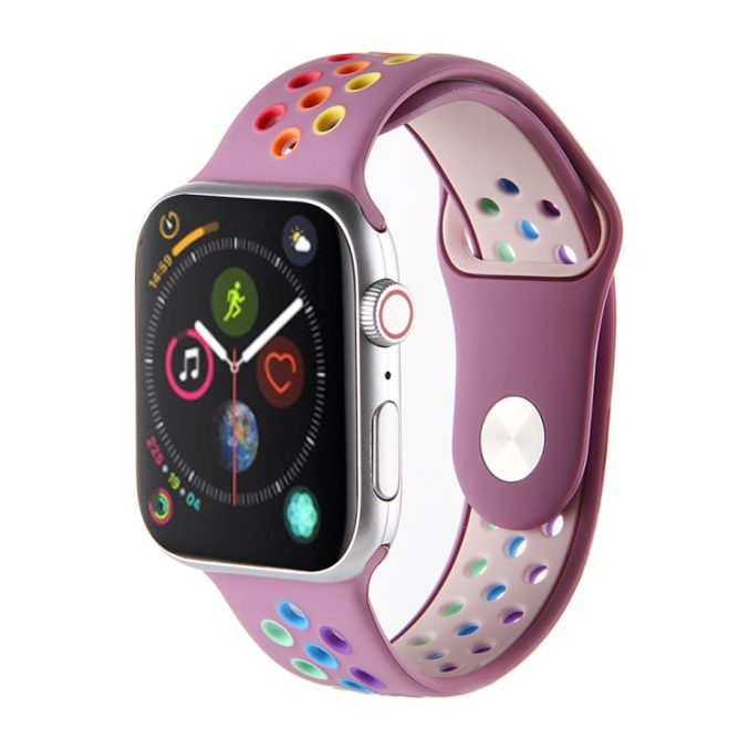 Regnbue sportsreim med hull for Apple Watch Ultra 49 / 45 / 44 mm - Bilde 26