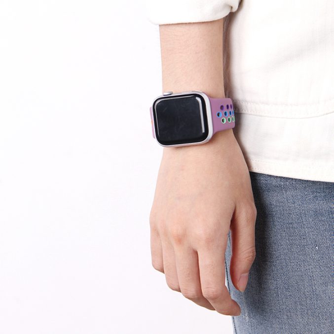 Regnbue sportsreim med hull for Apple Watch Ultra 49 / 45 / 44 mm - Bilde 29