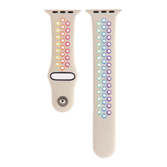 Regnbue sportsreim med hull for Apple Watch Ultra 49 / 45 / 44 mm - Bilde 17