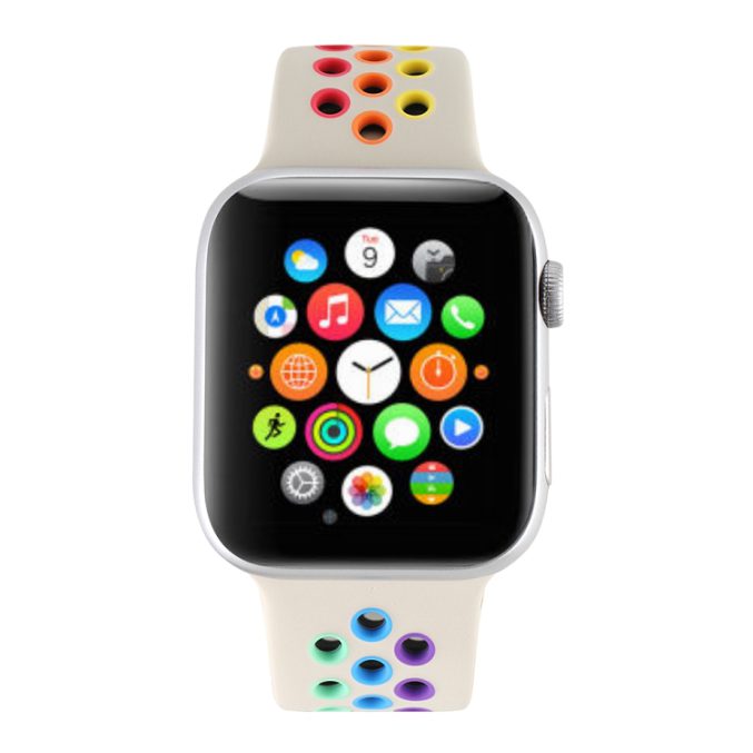 Regnbue sportsreim med hull for Apple Watch Ultra 49 / 45 / 44 mm - Bilde 18