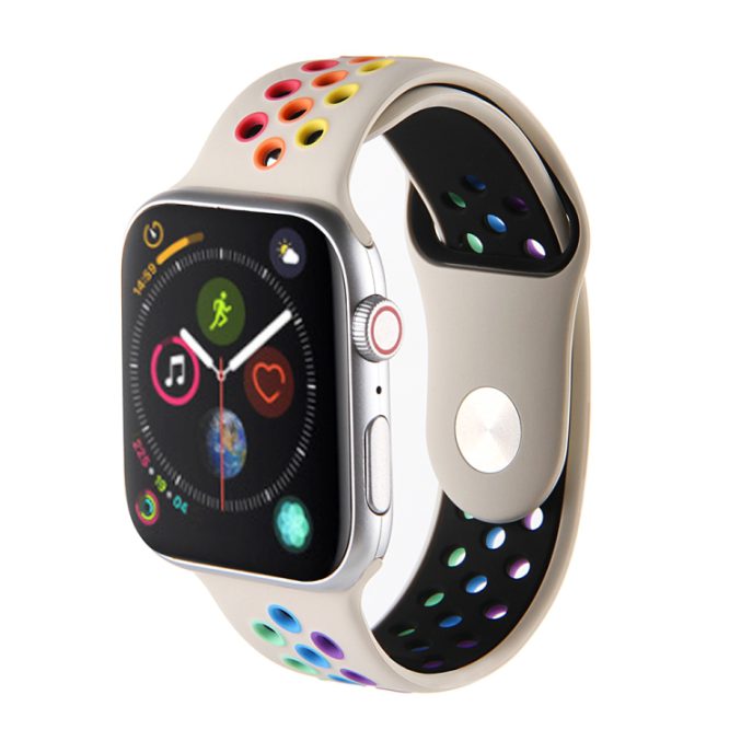Regnbue sportsreim med hull for Apple Watch Ultra 49 / 45 / 44 mm - Bilde 19