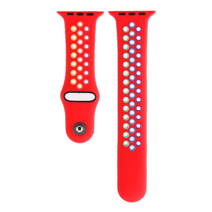 Regnbue sportsreim med hull for Apple Watch Ultra 49 / 45 / 44 mm - Bilde 10