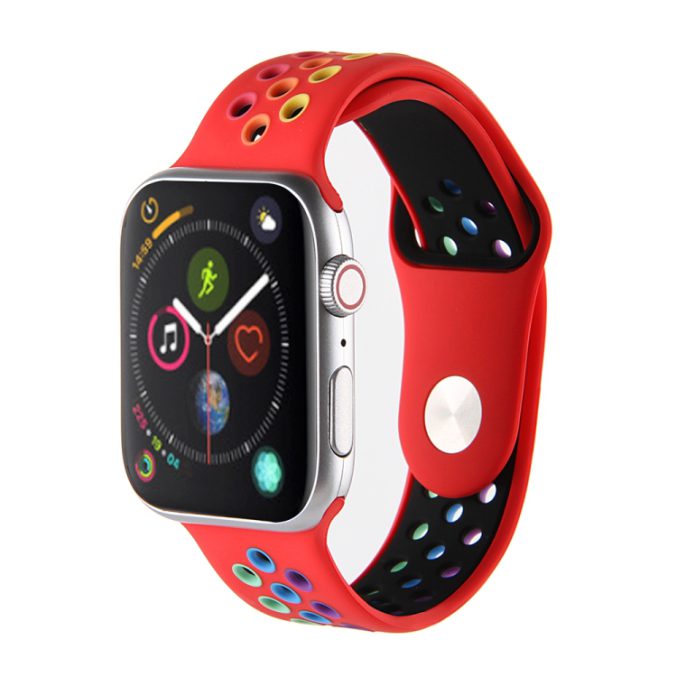 Regnbue sportsreim med hull for Apple Watch Ultra 49 / 45 / 44 mm - Bilde 12