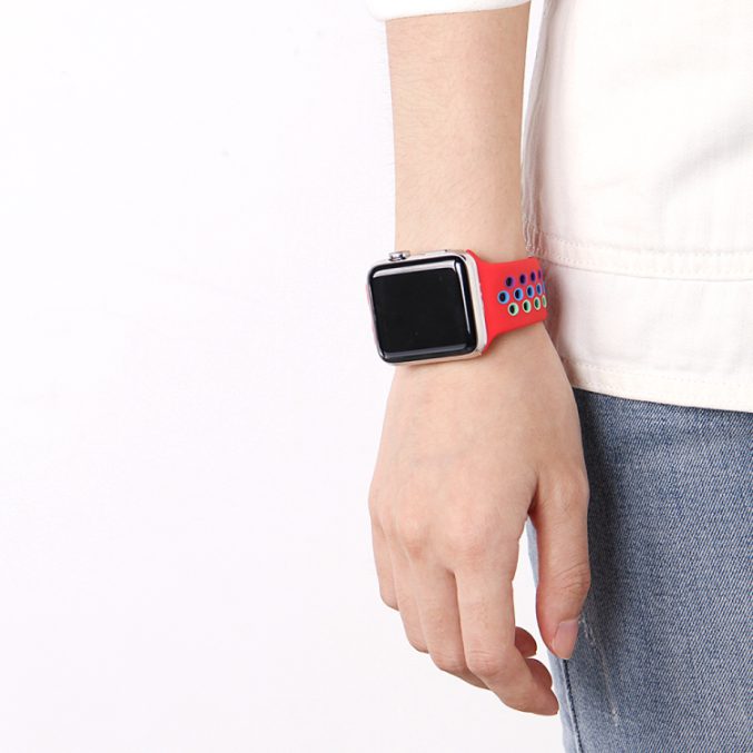 Regnbue sportsreim med hull for Apple Watch Ultra 49 / 45 / 44 mm - Bilde 15