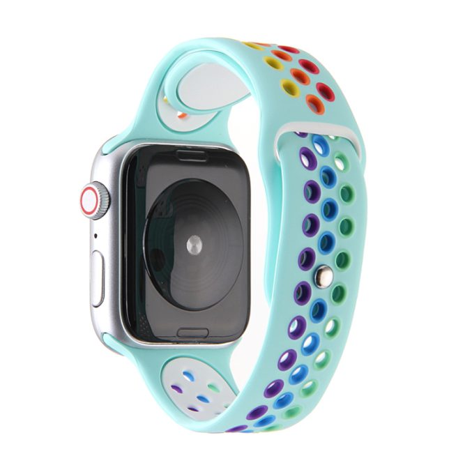 Regnbue sportsreim med hull for Apple Watch Ultra 49 / 45 / 44 mm - Bilde 2