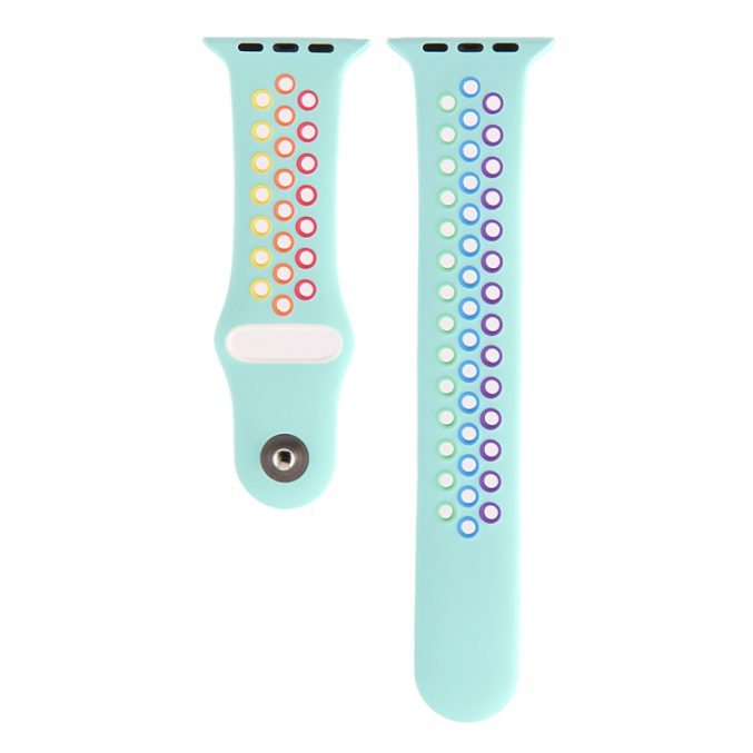 Regnbue sportsreim med hull for Apple Watch Ultra 49 / 45 / 44 mm - Bilde 3
