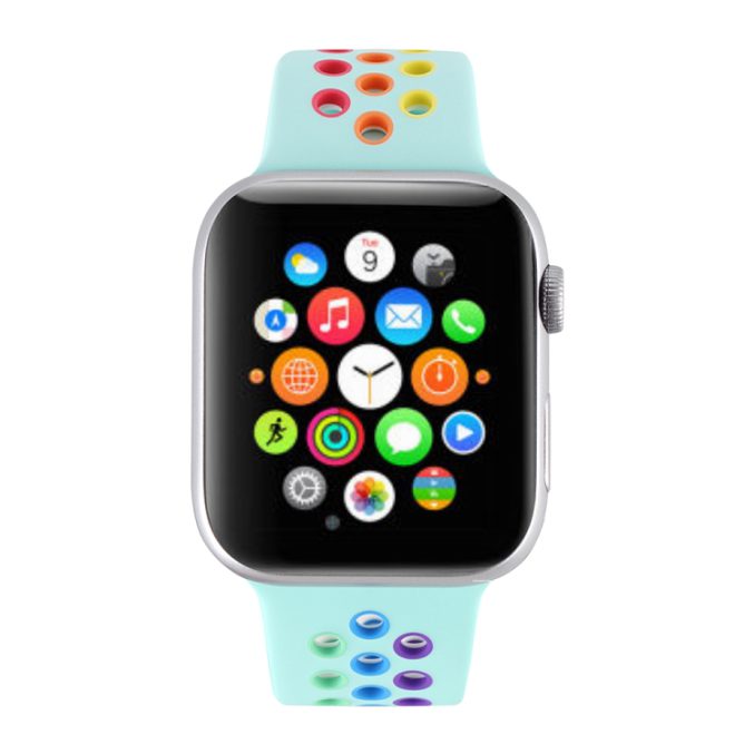 Regnbue sportsreim med hull for Apple Watch Ultra 49 / 45 / 44 mm - Bilde 4