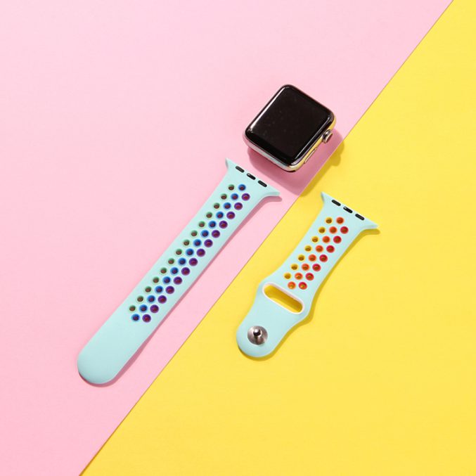 Regnbue sportsreim med hull for Apple Watch Ultra 49 / 45 / 44 mm - Bilde 7
