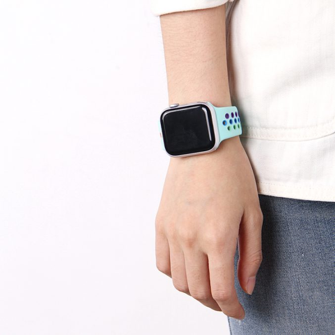 Regnbue sportsreim med hull for Apple Watch Ultra 49 / 45 / 44 mm - Bilde 8