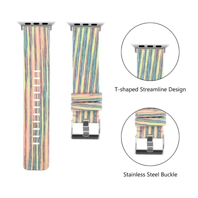 Canvas klokkereim for Apple Watch 41 / 40 / 38 mm - Bilde 54