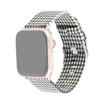 Canvas klokkereim for Apple Watch 41 / 40 / 38 mm - Sort/hvit