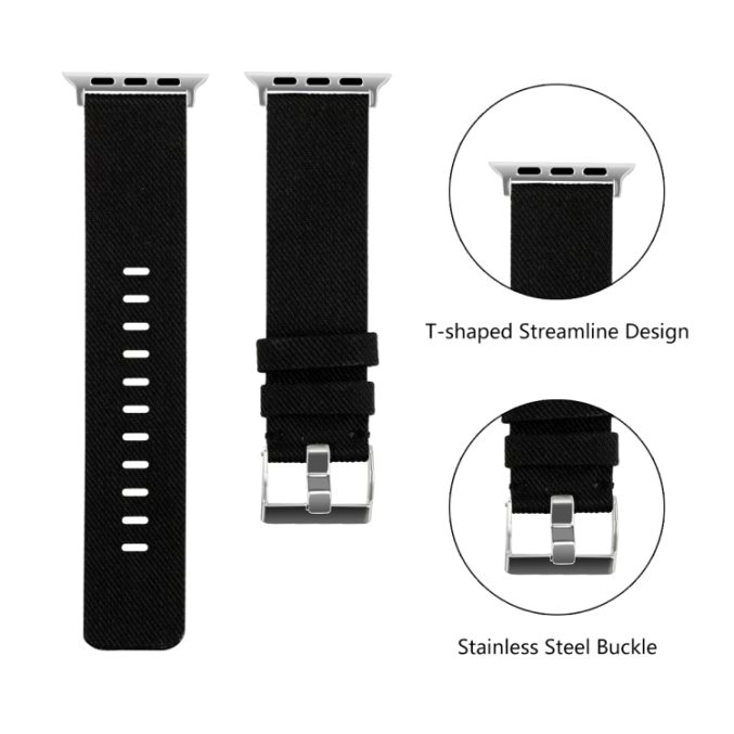 Canvas klokkereim for Apple Watch 41 / 40 / 38 mm - Bilde 47