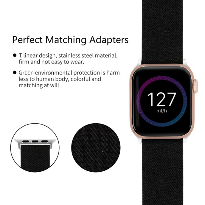 Canvas klokkereim for Apple Watch 41 / 40 / 38 mm - Bilde 48