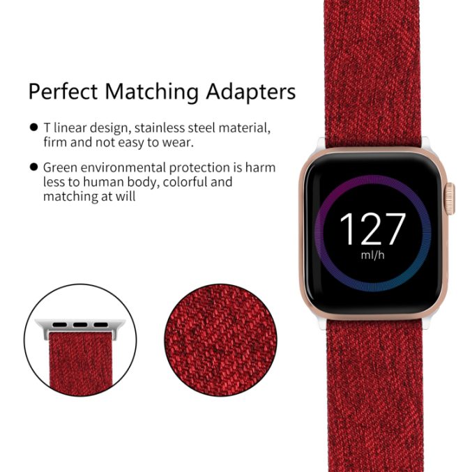 Canvas klokkereim for Apple Watch 41 / 40 / 38 mm - Bilde 12