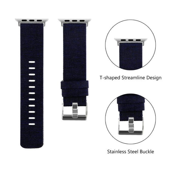 Canvas klokkereim for Apple Watch 41 / 40 / 38 mm - Bilde 35