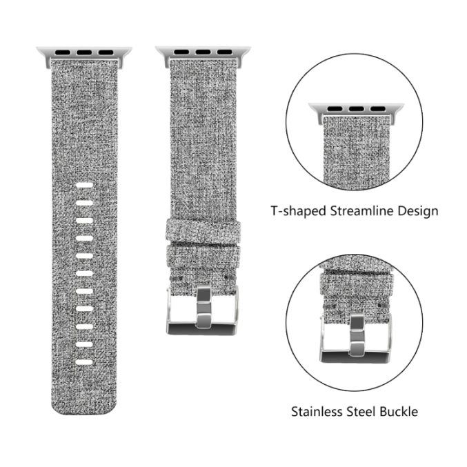Canvas klokkereim for Apple Watch 41 / 40 / 38 mm - Bilde 23