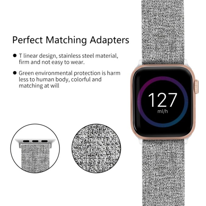 Canvas klokkereim for Apple Watch 41 / 40 / 38 mm - Bilde 24