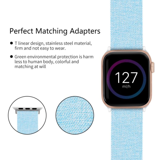 Canvas klokkereim for Apple Watch 41 / 40 / 38 mm - Bilde 30