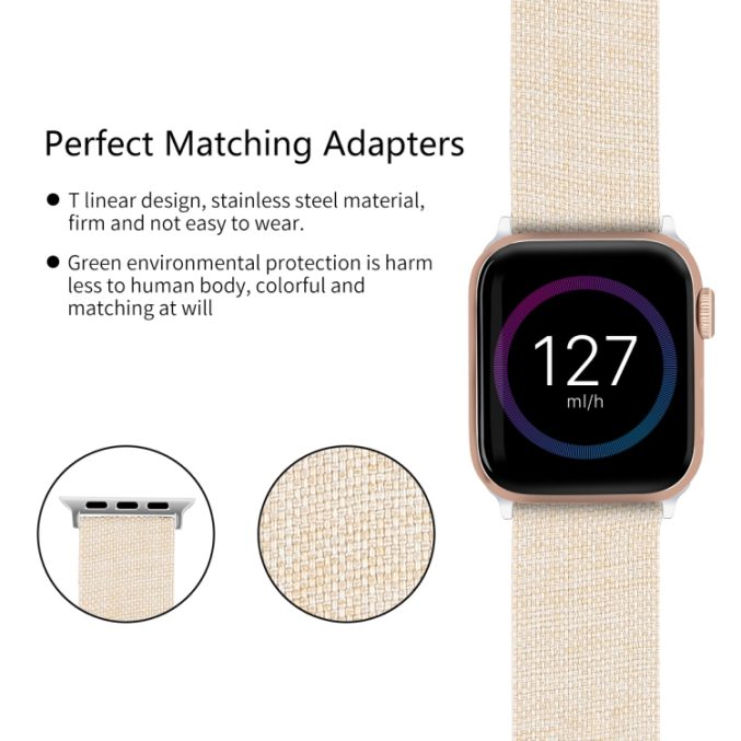 Canvas klokkereim for Apple Watch 41 / 40 / 38 mm - Bilde 62