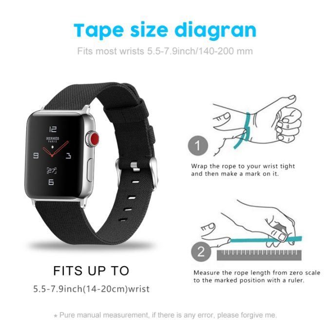 Canvas klokkereim for Apple Watch 41 / 40 / 38 mm - Bilde 66