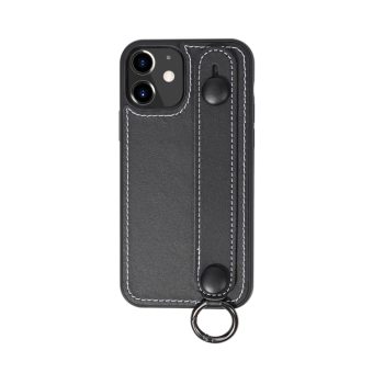 Beskyttelsesdeksel med strap for iPhone 12 / 12 Pro - Sort