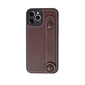Beskyttelsesdeksel med strap for iPhone 12 Pro Max - Kaffe