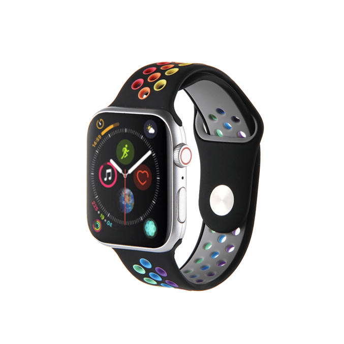 Regnbue sportsreim med hull for Apple Watch Ultra 49 / 45 / 44 mm