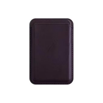 Magsafe kortholder i lær - Mørk Lilla