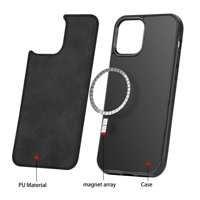 PU Lærdeksel med Magsafe støtte for iPhone 12 / 12 Pro - Bilde 43