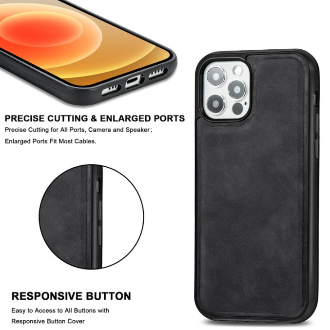 PU Lærdeksel med Magsafe støtte for iPhone 12 / 12 Pro - Bilde 44