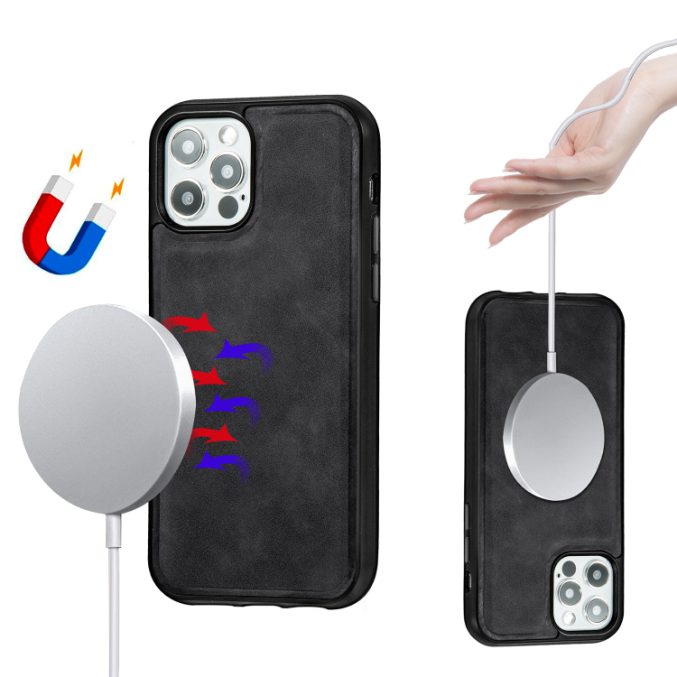 PU Lærdeksel med Magsafe støtte for iPhone 12 / 12 Pro - Bilde 49