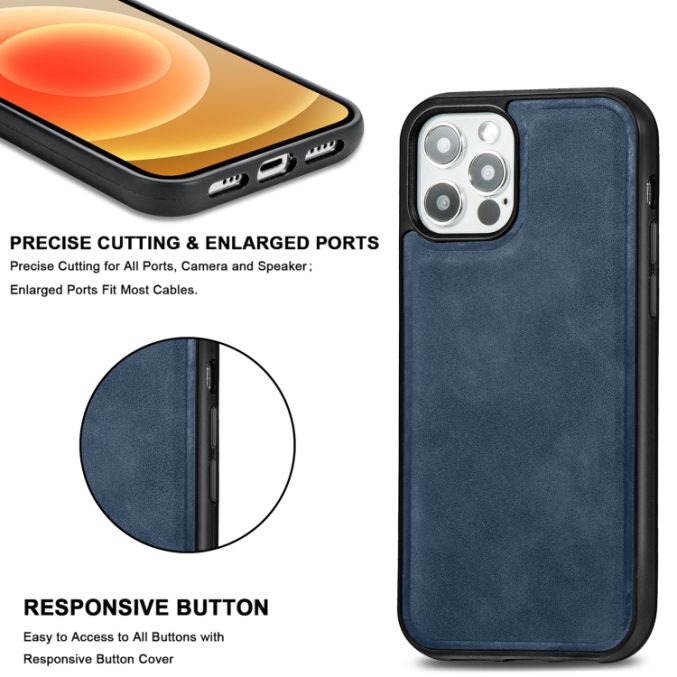 PU Lærdeksel med Magsafe støtte for iPhone 12 / 12 Pro - Bilde 34