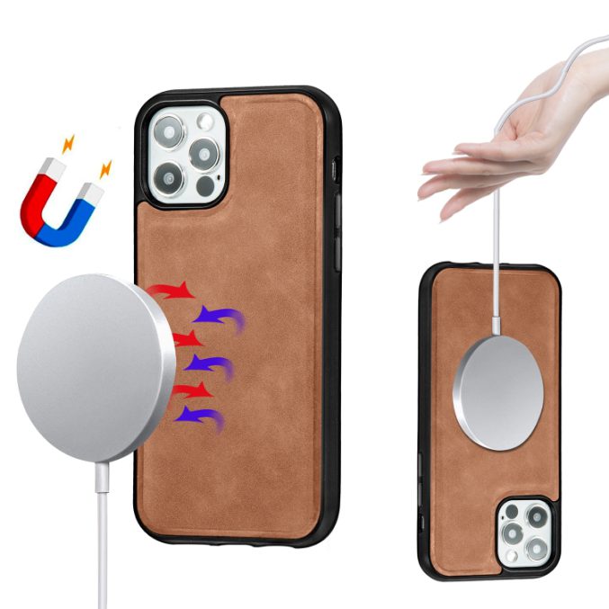 PU Lærdeksel med Magsafe støtte for iPhone 12 / 12 Pro - Bilde 29