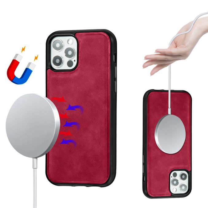 PU Lærdeksel med Magsafe støtte for iPhone 12 / 12 Pro - Bilde 10