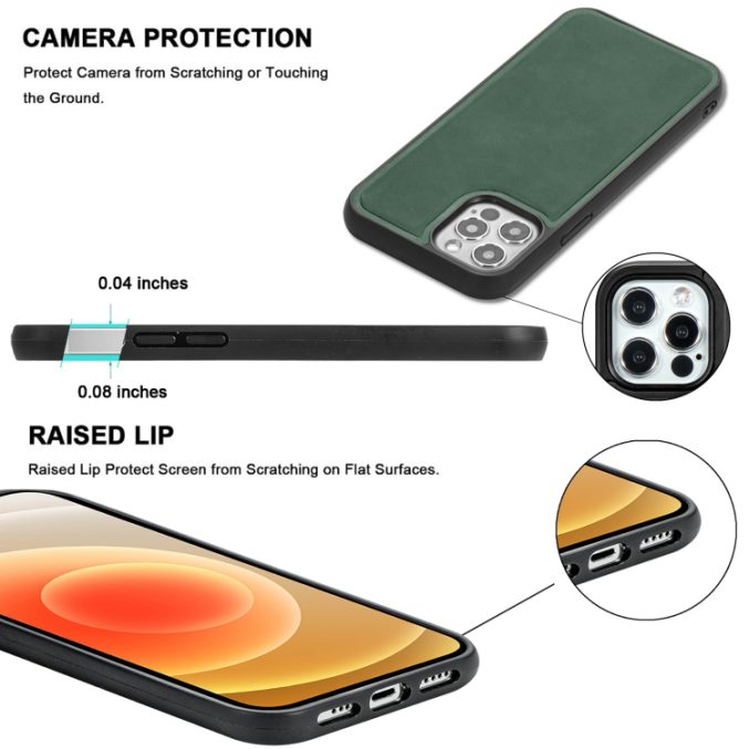 PU Lærdeksel med Magsafe støtte for iPhone 12 / 12 Pro - Bilde 16