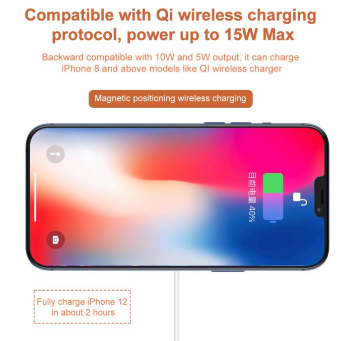 15W QI Magsafe lader for iPhone til USB-C - Bilde 3