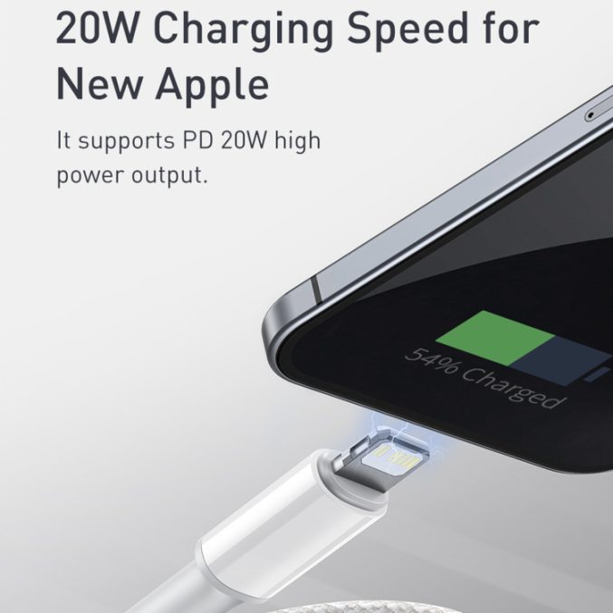 Baseus 20W USB-C til Lightning PD hurtigladekabel - Bilde 6