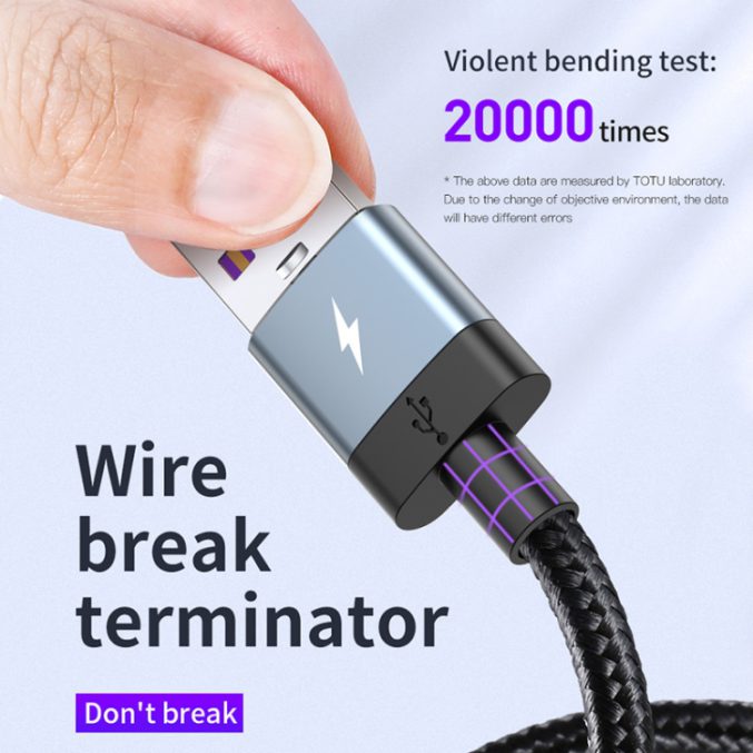 TOTU USB til USB-C kabel (25cm) - Bilde 4