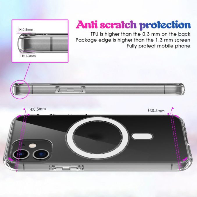 Klart deksel med MagSafe funksjon til iPhone 11 Pro - Bilde 5