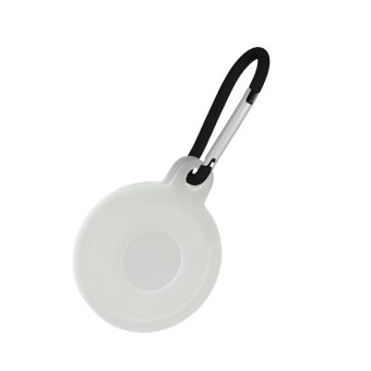 Silikonbeskyttelse med karabinkrok for AirTag (4 stk) - Gjennomsiktig